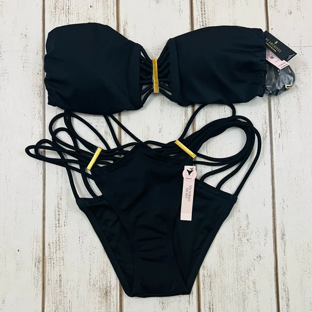 XL Victoria’s Secret Strappy Brazilian Bikini Swimsuit Set